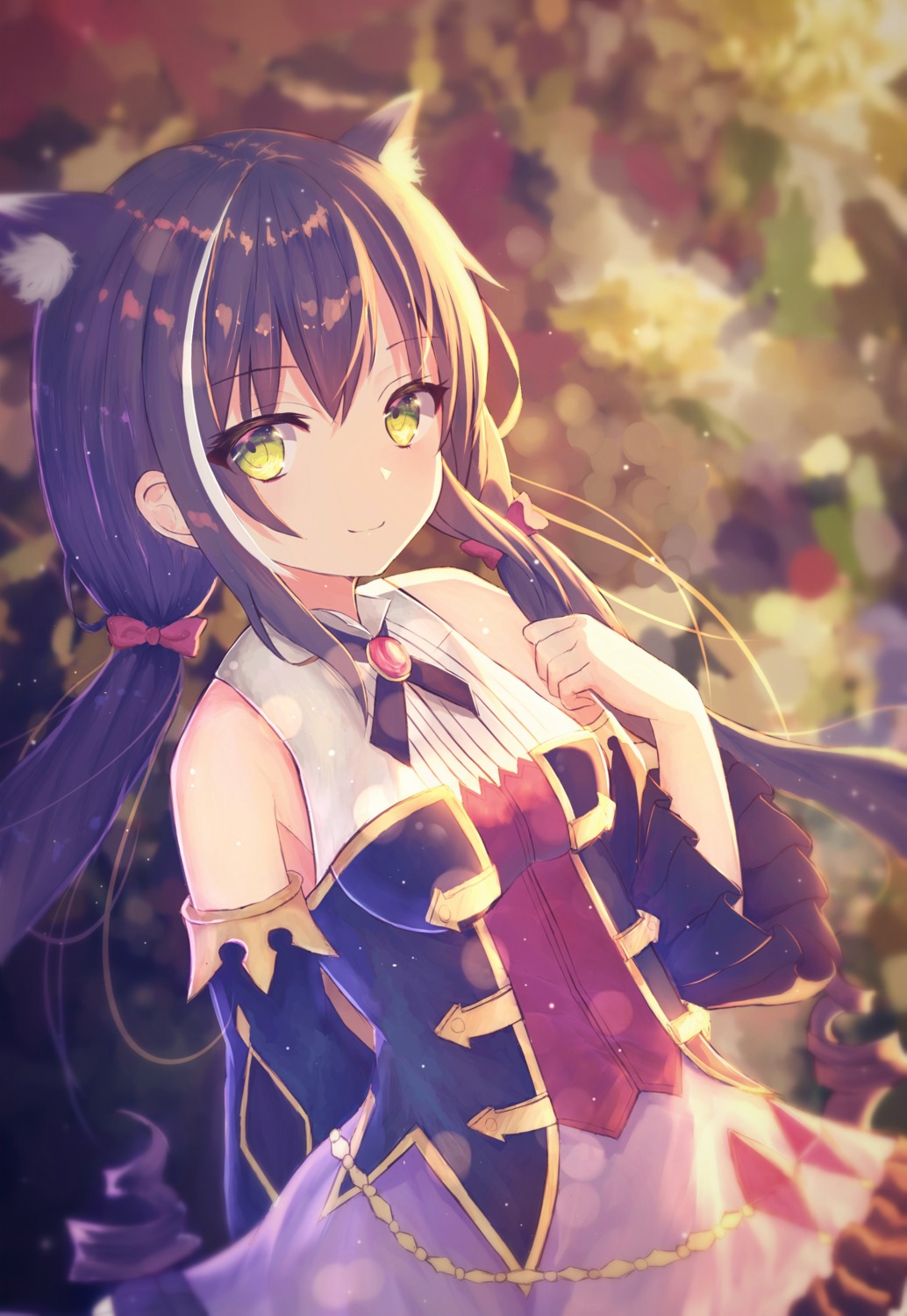 animal_ears, breast_hold, karyl_(princess_connect), millkoi, princess_connect!, princess_connect!_re:dive