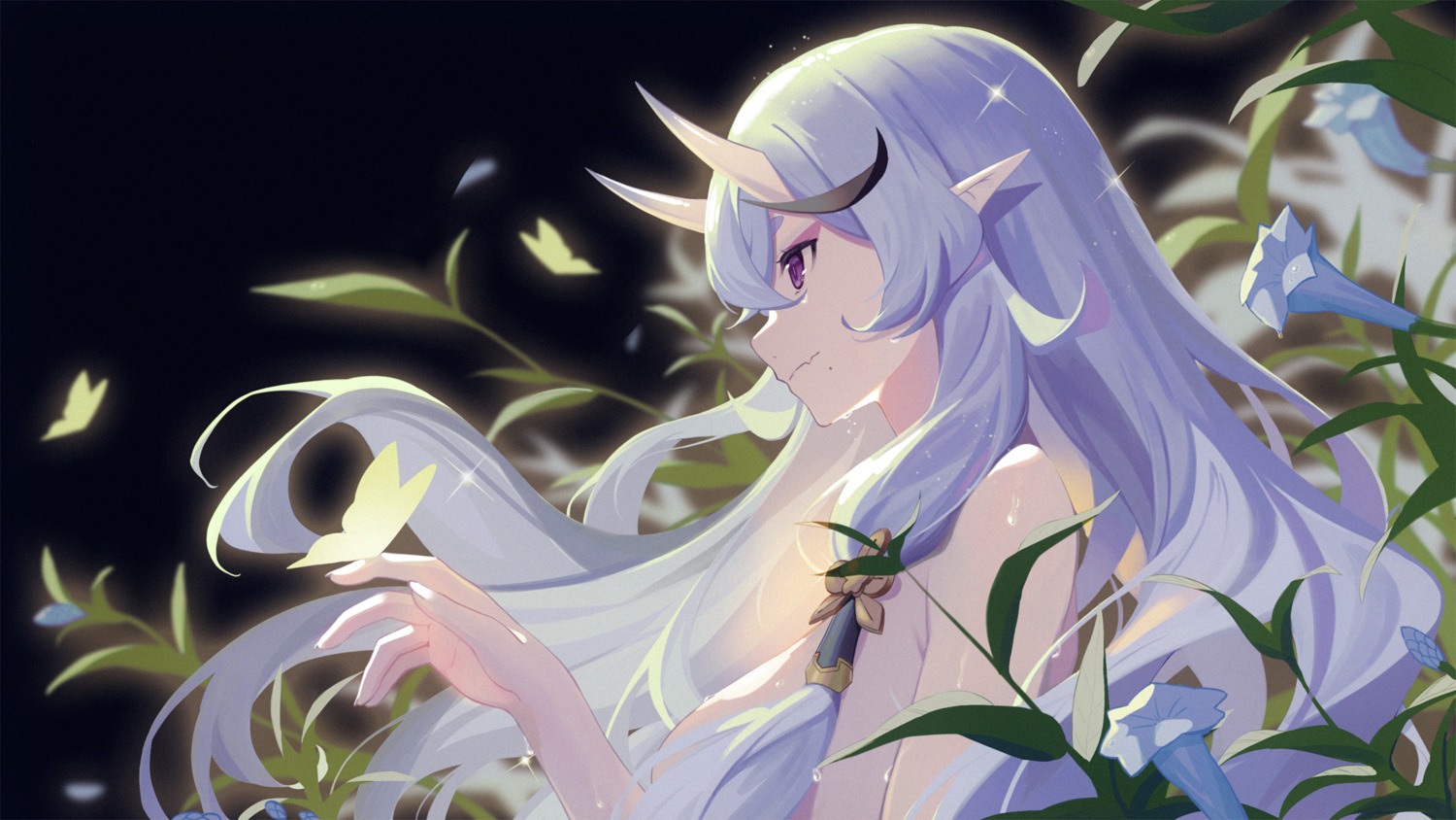 baseness, horns, nijisanji, nijisanji_seeds, pointy_ears, rindou_mikoto, wallpaper