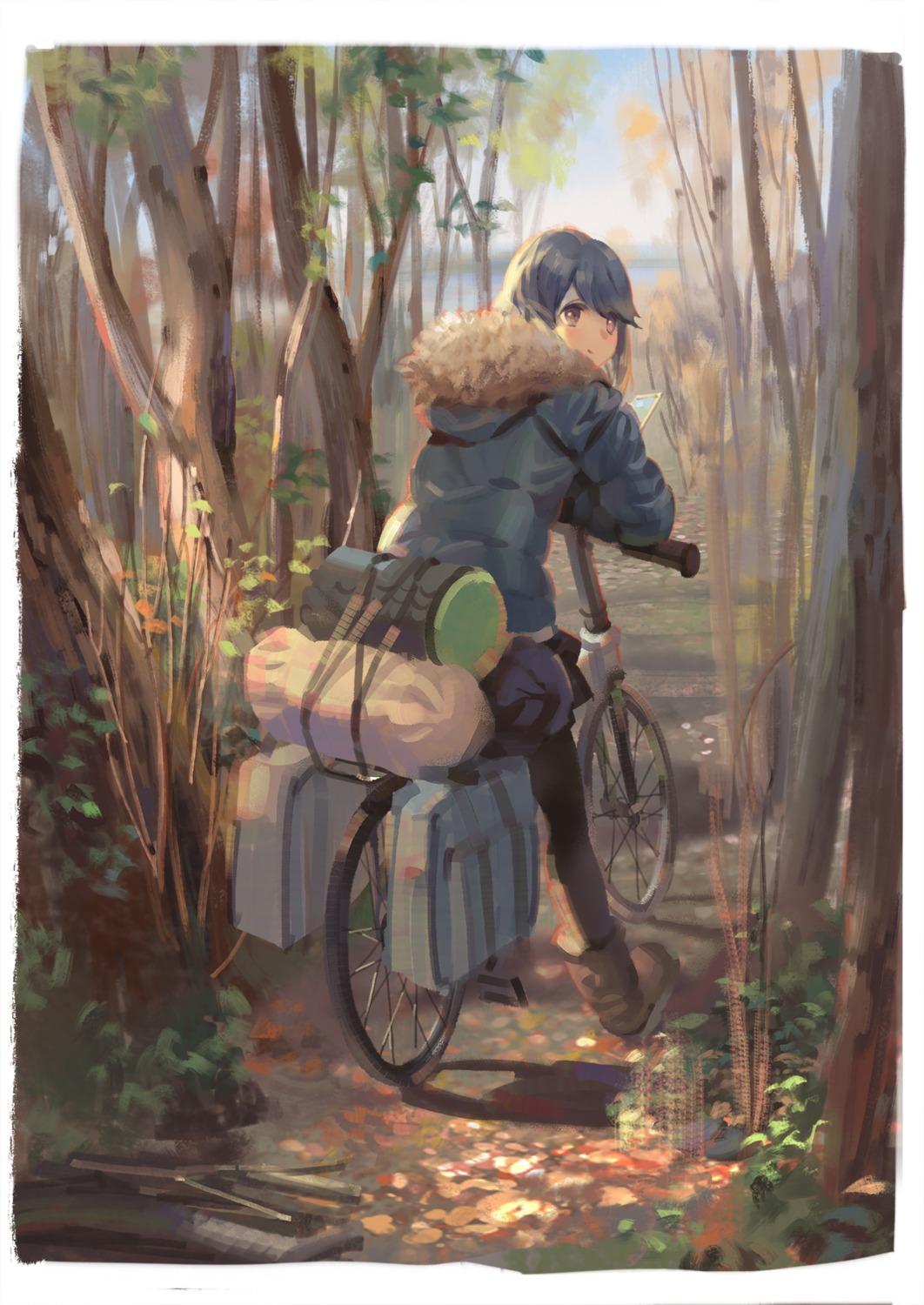 pantyhose, psi_(583278318), shima_rin, yurucamp