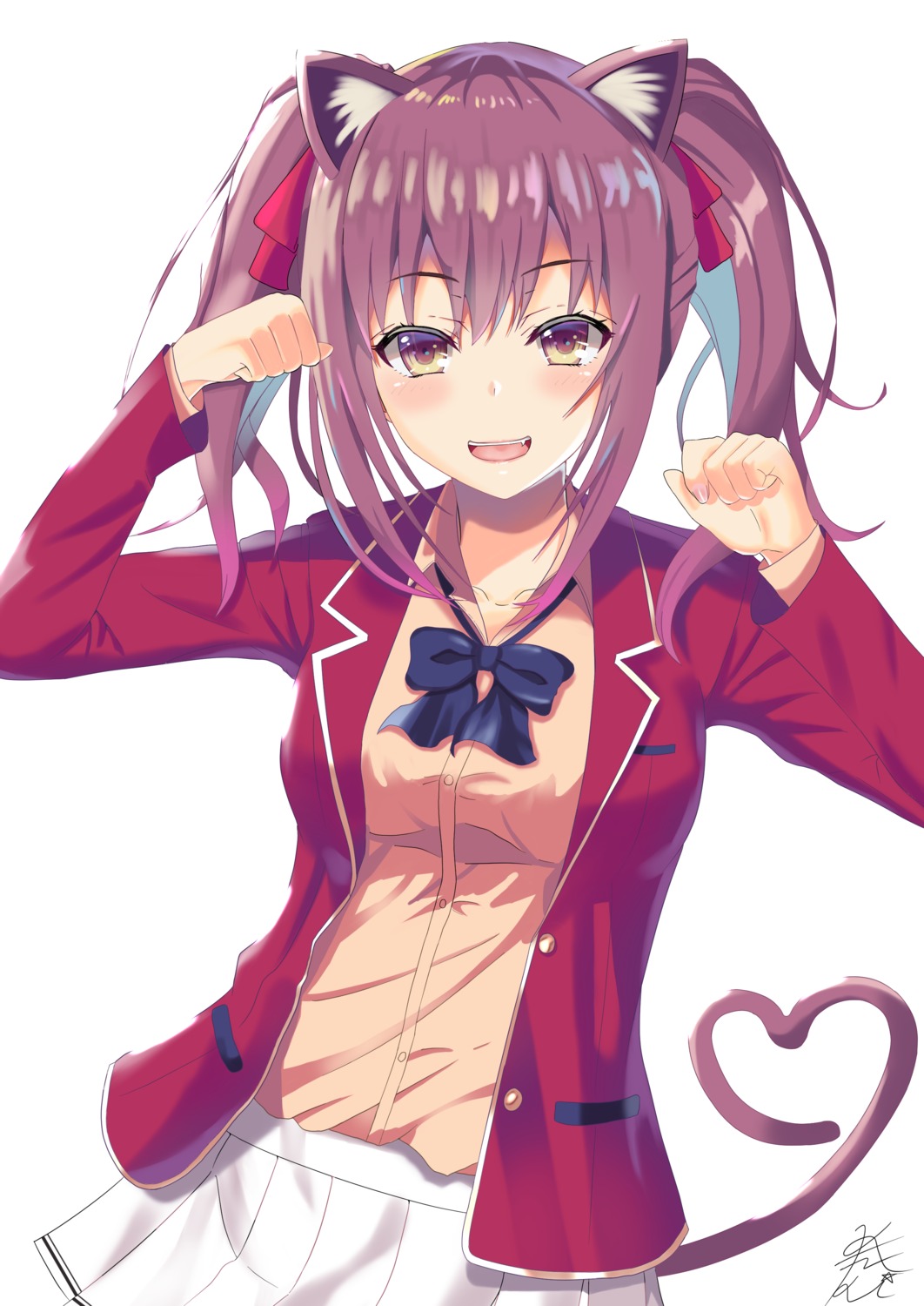 amasawa_ichika, animal_ears, kaneki_yushi, nekomimi, seifuku, tail, youkoso_jitsuryoku_shijou_shugi_no_kyoushitsu_e