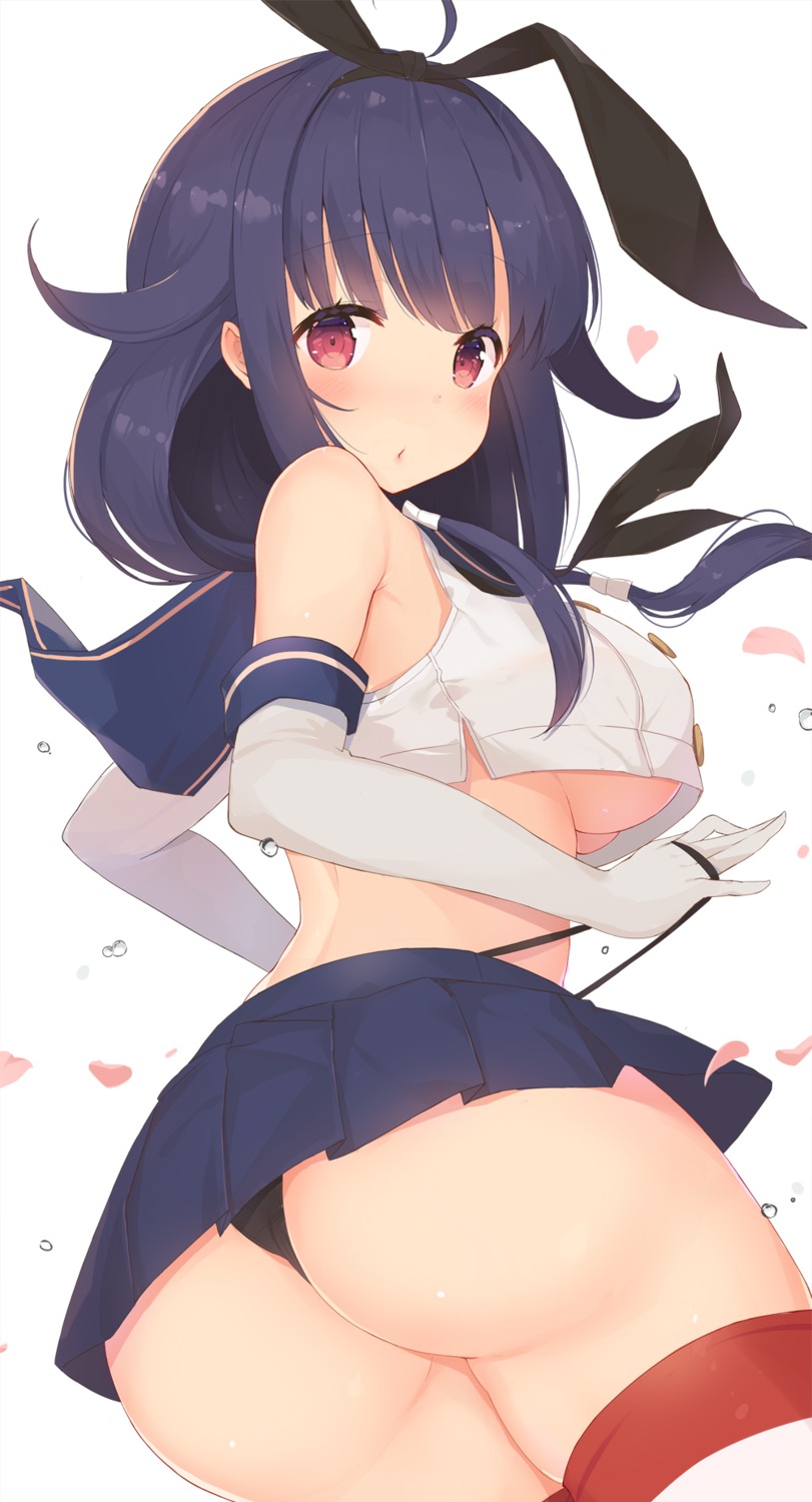 ass, cosplay, kagerou, kantai_collection, no_bra, pantsu, seifuku, shimakaze_(kancolle)