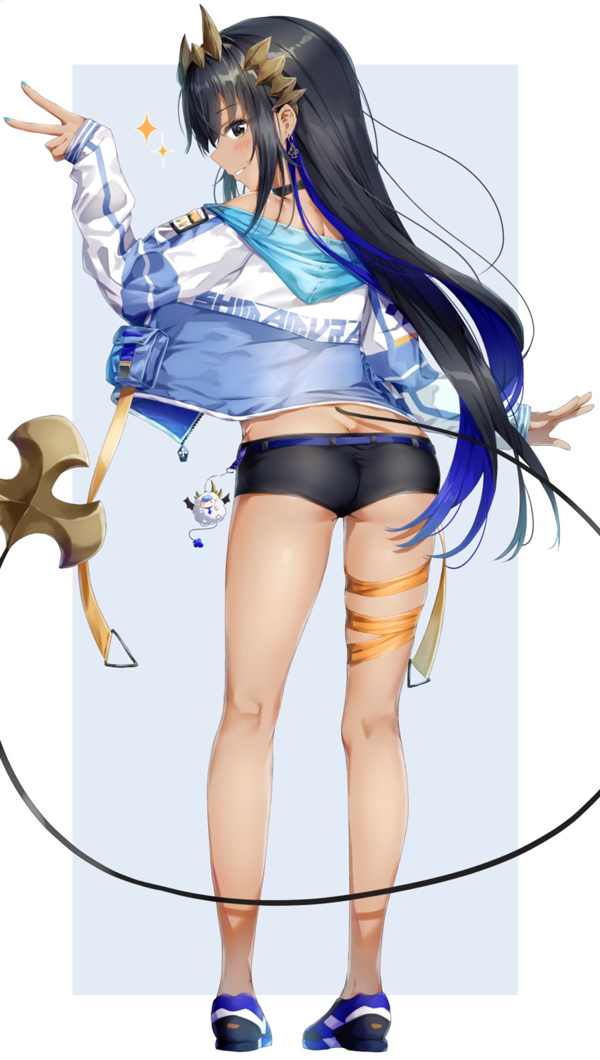 ass, honey_strap, kuria_(clear_trip_second), nanashi_inc., shimamura_charlotte, tail