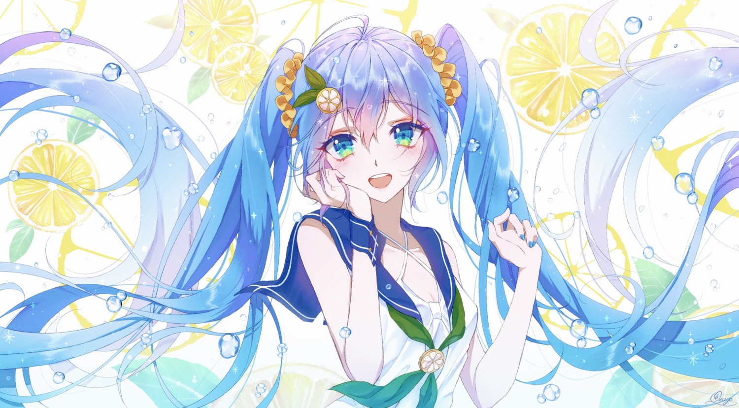 cleavage, hatsune_miku, osagelts1213, vocaloid