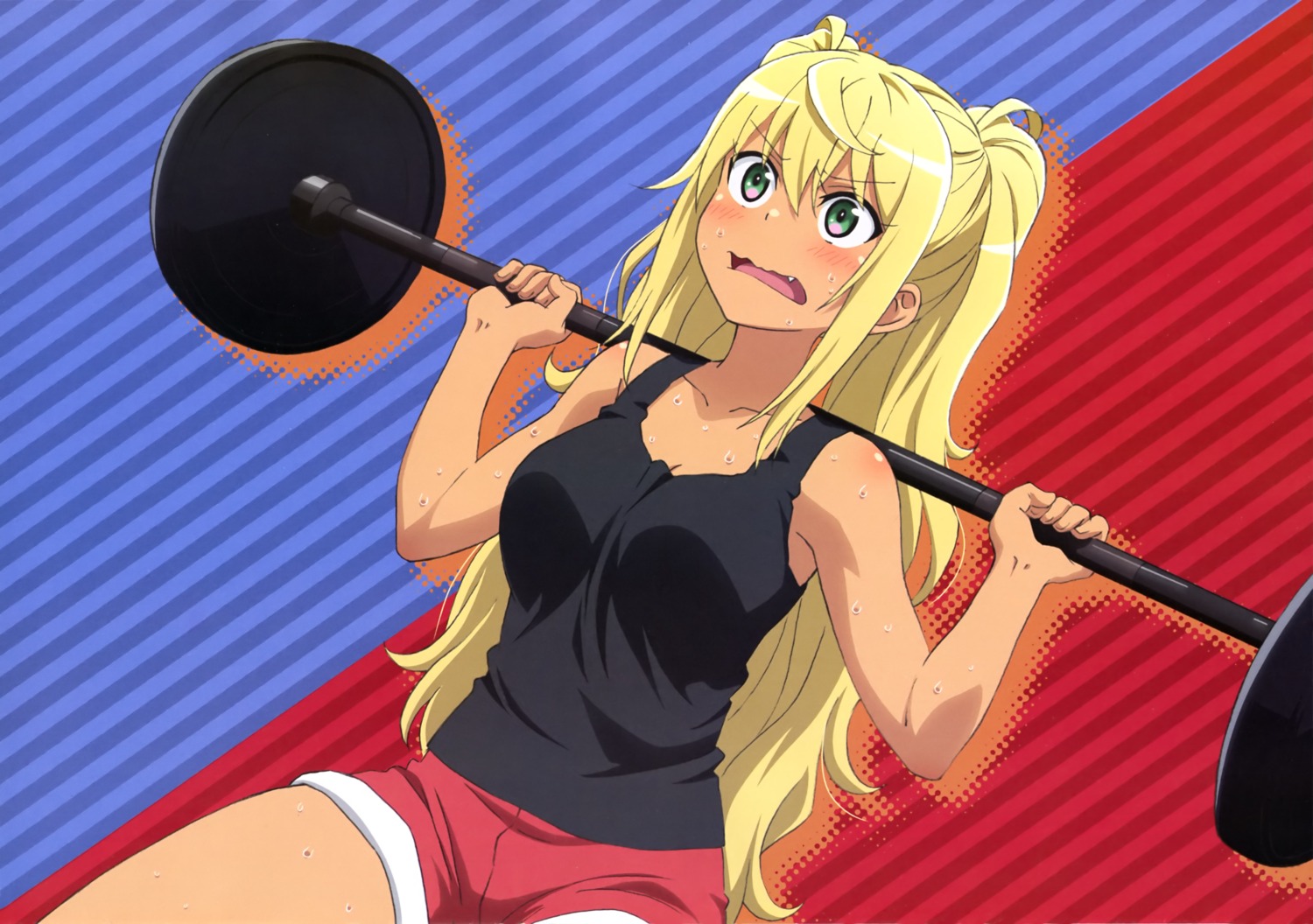 cleavage, dumbbell_nan-kilo_moteru?, sakura_hibiki, tagme, wet