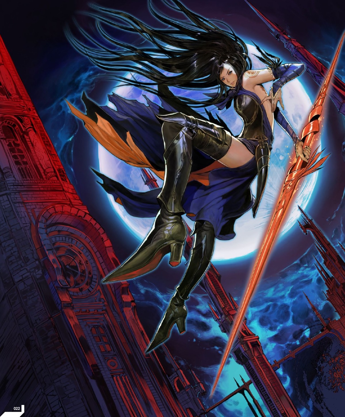 castlevania, castlevania:_order_of_ecclesia, dress, hirooka_masaki, konami, shanoa, tattoo, thighhighs