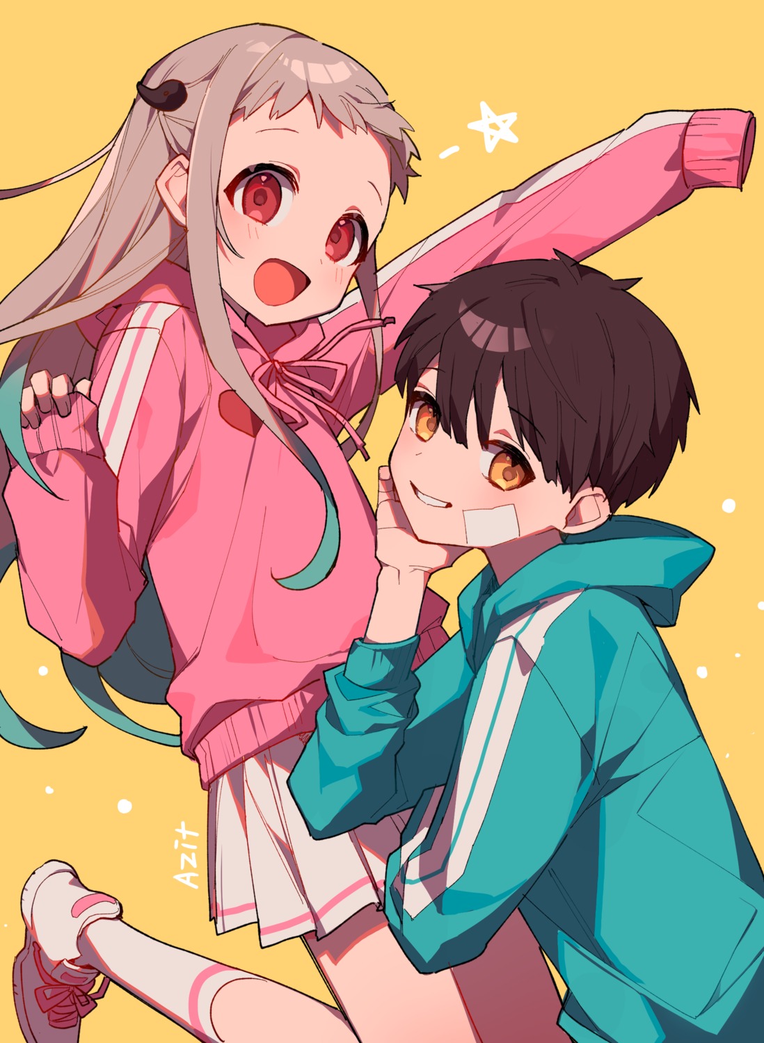 azit_(down), gym_uniform, hanako_(jibaku_shounen_hanako-kun), jibaku_shounen_hanako-kun, yashiro_nene