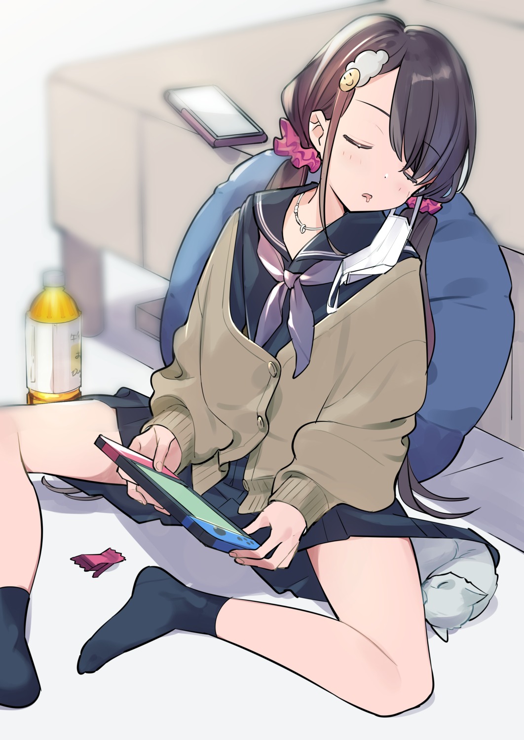 neko, omucchan_(omutyuan), seifuku, sweater