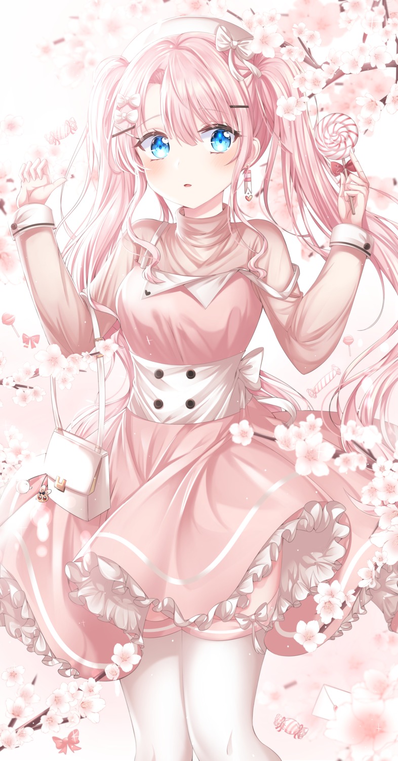 dress, skirt_lift, thighhighs, umyo_(uu_o3o_8)