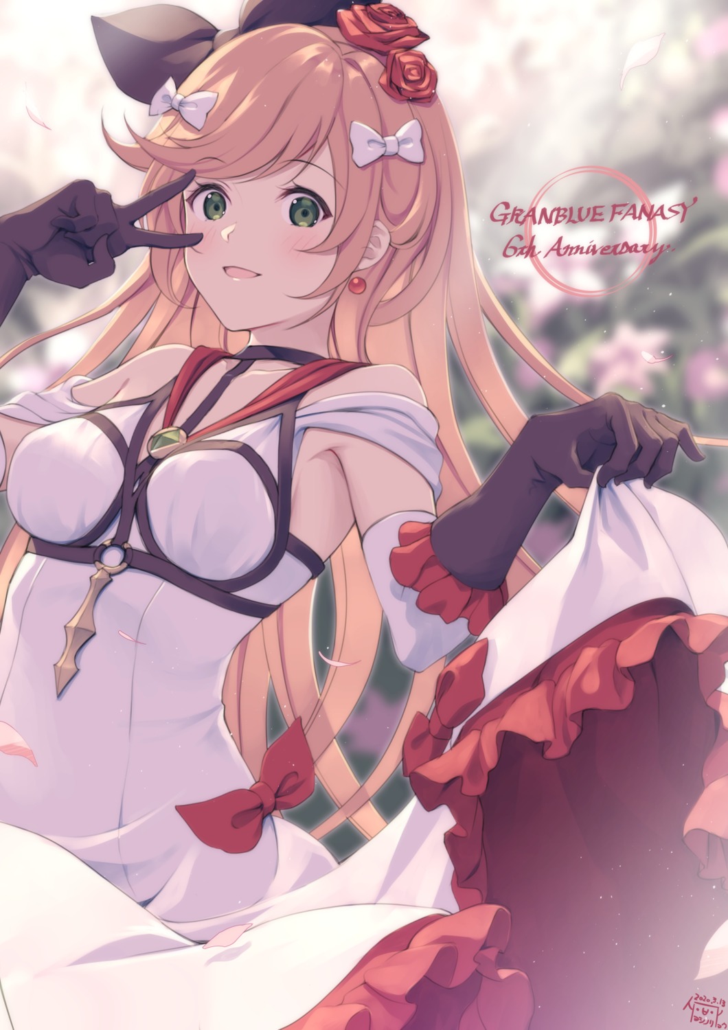 clarisse_(granblue_fantasy), dress, granblue_fantasy, skirt_lift, yoshino_ryou