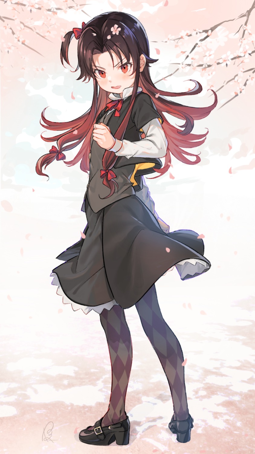 almic, heels, ryuuou_no_oshigoto!, seifuku, skirt_lift, yashajin_ai