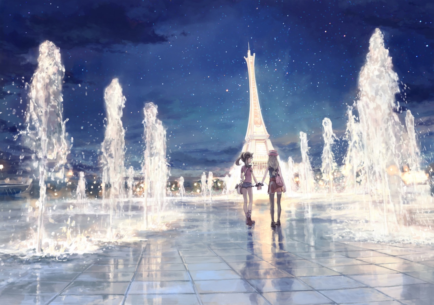 54cr, landscape, pokemon, thighhighs