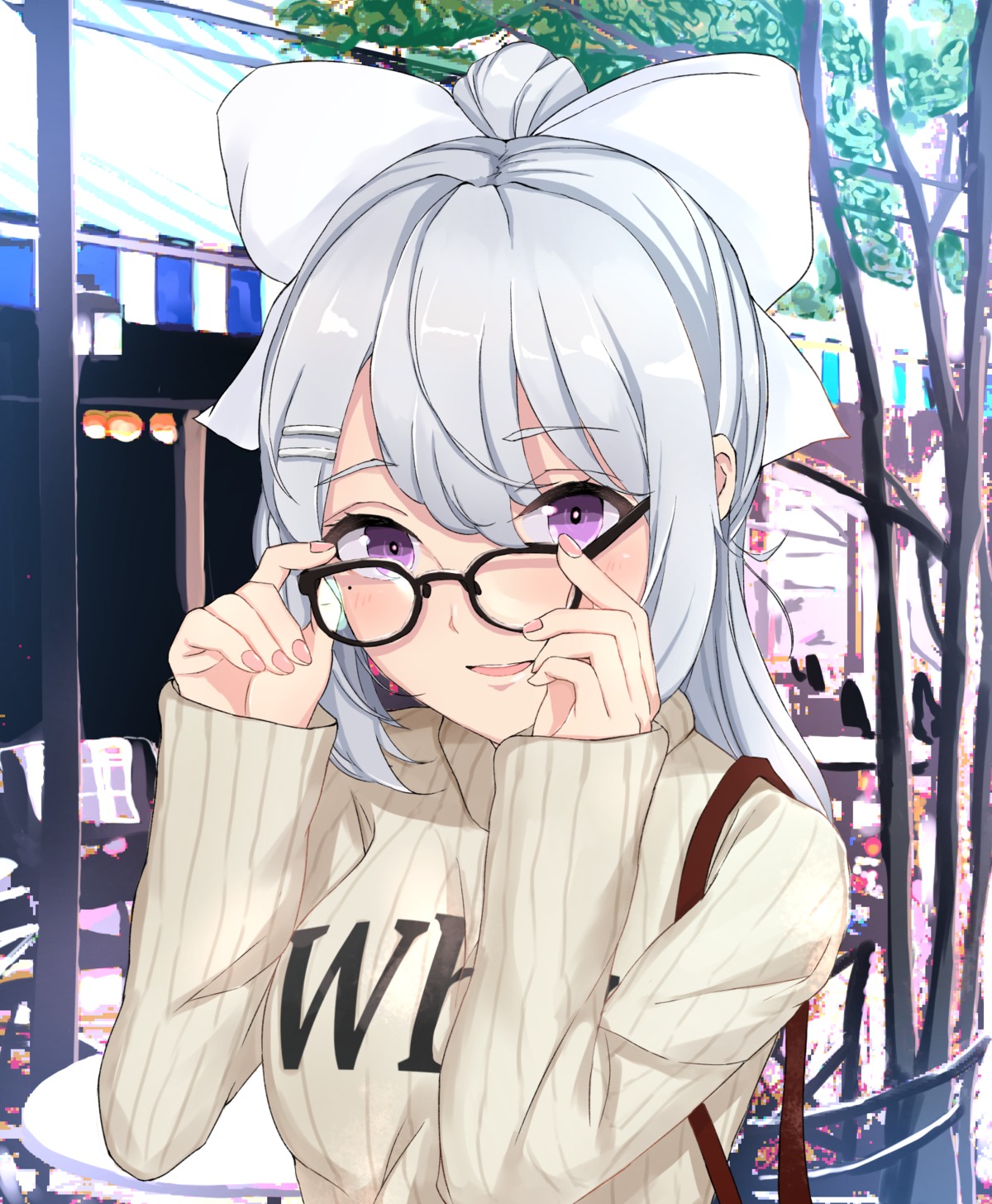 dodon_gadon, higuchi_kaede, megane, nijisanji, sweater