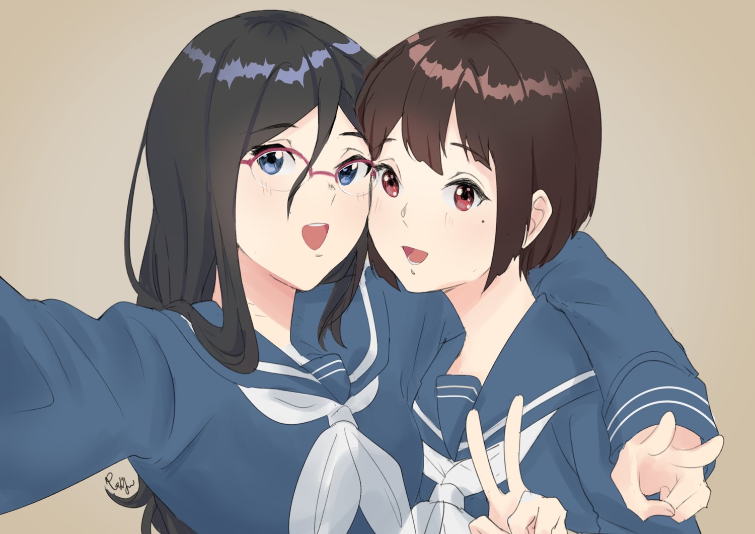 hibike!_euphonium, megane, nakaseko_kaori, ratifuu, seifuku, tanaka_asuka