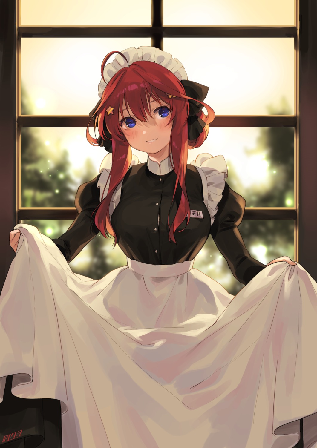 5-toubun_no_hanayome, maid, nakano_itsuki, nys, skirt_lift