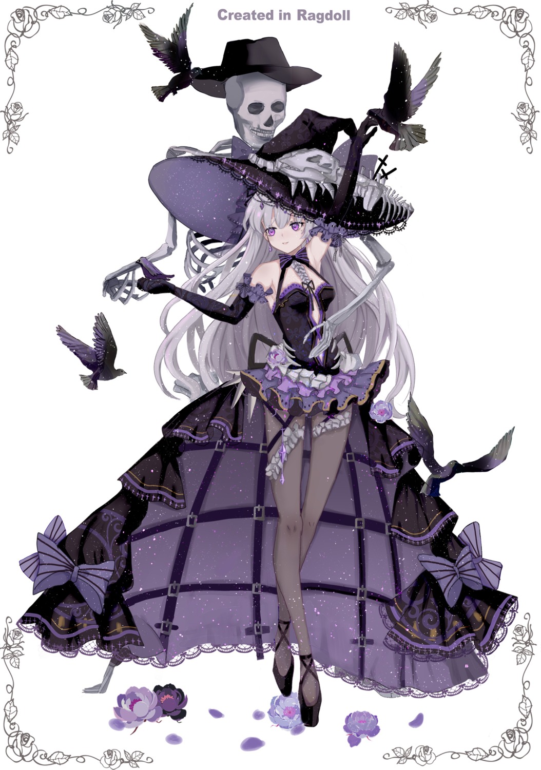 dress, garter, iceblue, pantyhose, witch