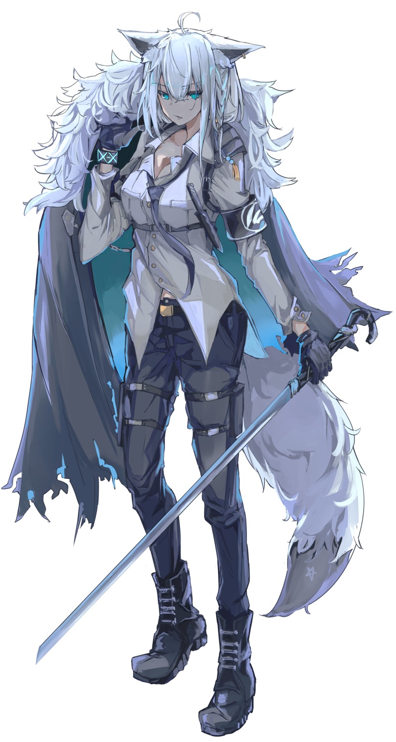 animal_ears, cleavage, dress_shirt, garter, hololive, hololive_gamers, kitsune, shirakami_fubuki