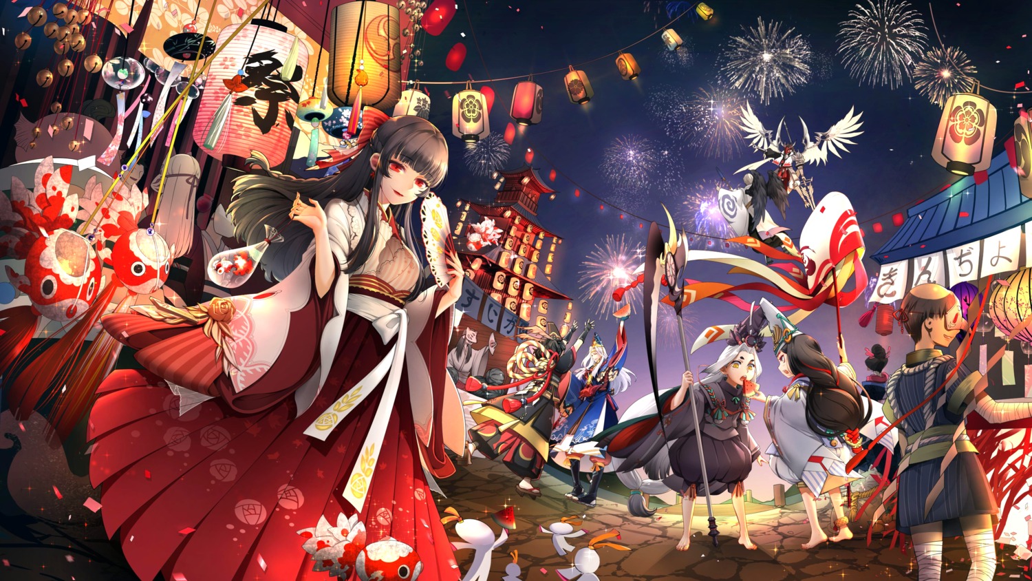 armor, asian_clothes, bandages, feet, horns, japanese_clothes, soucl, weapon