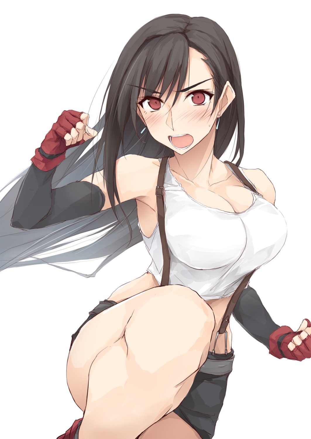 cleavage, final_fantasy, final_fantasy_vii, no_bra, tifa_lockhart, zekkyon
