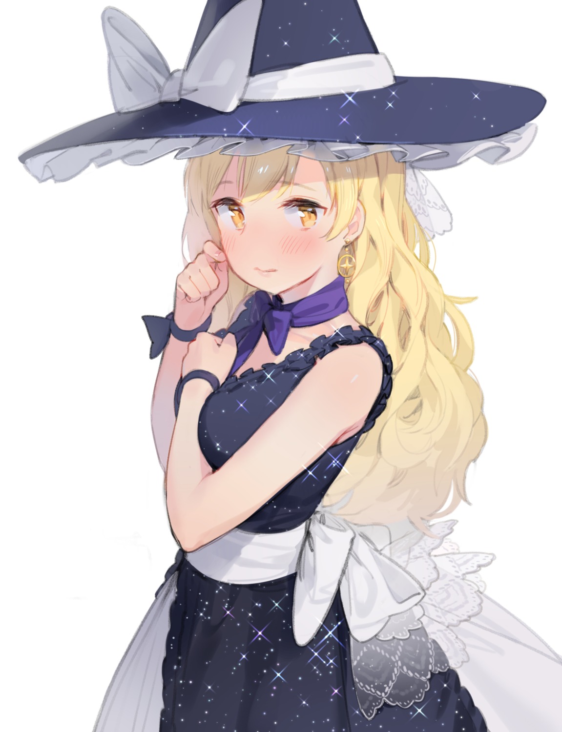 artist_revision, breast_hold, ddal, dress, kirisame_marisa, touhou, witch