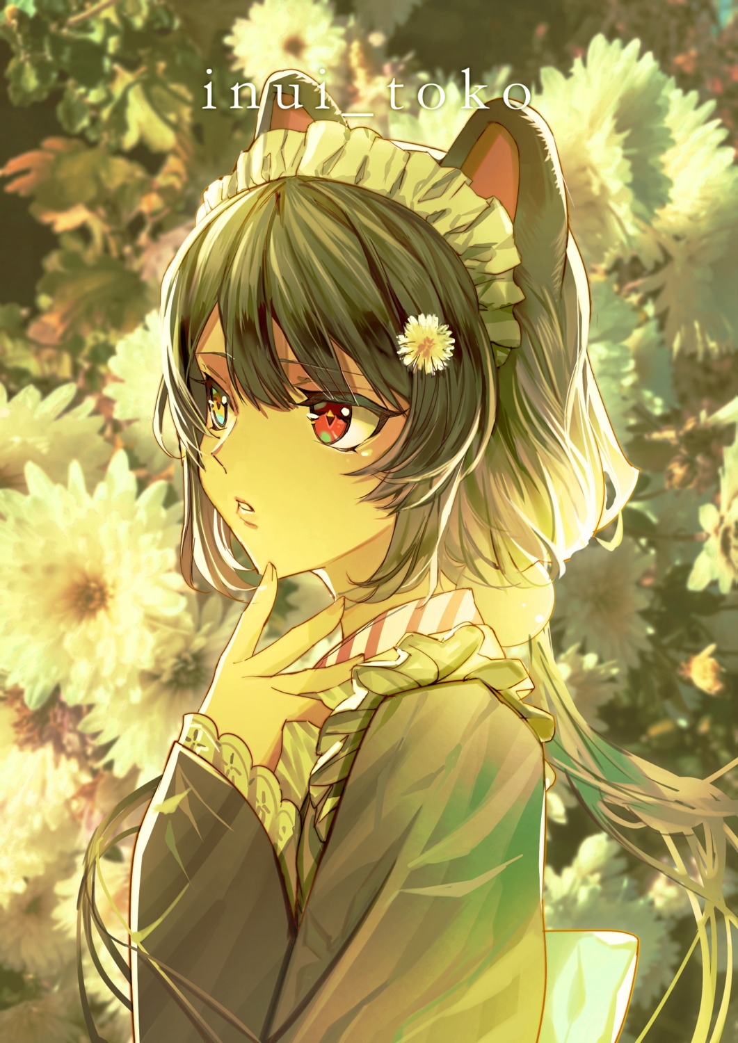 animal_ears, heterochromia, inui_toko, inumimi, maid, nijisanji, shinra_(user_shinra), wa_maid