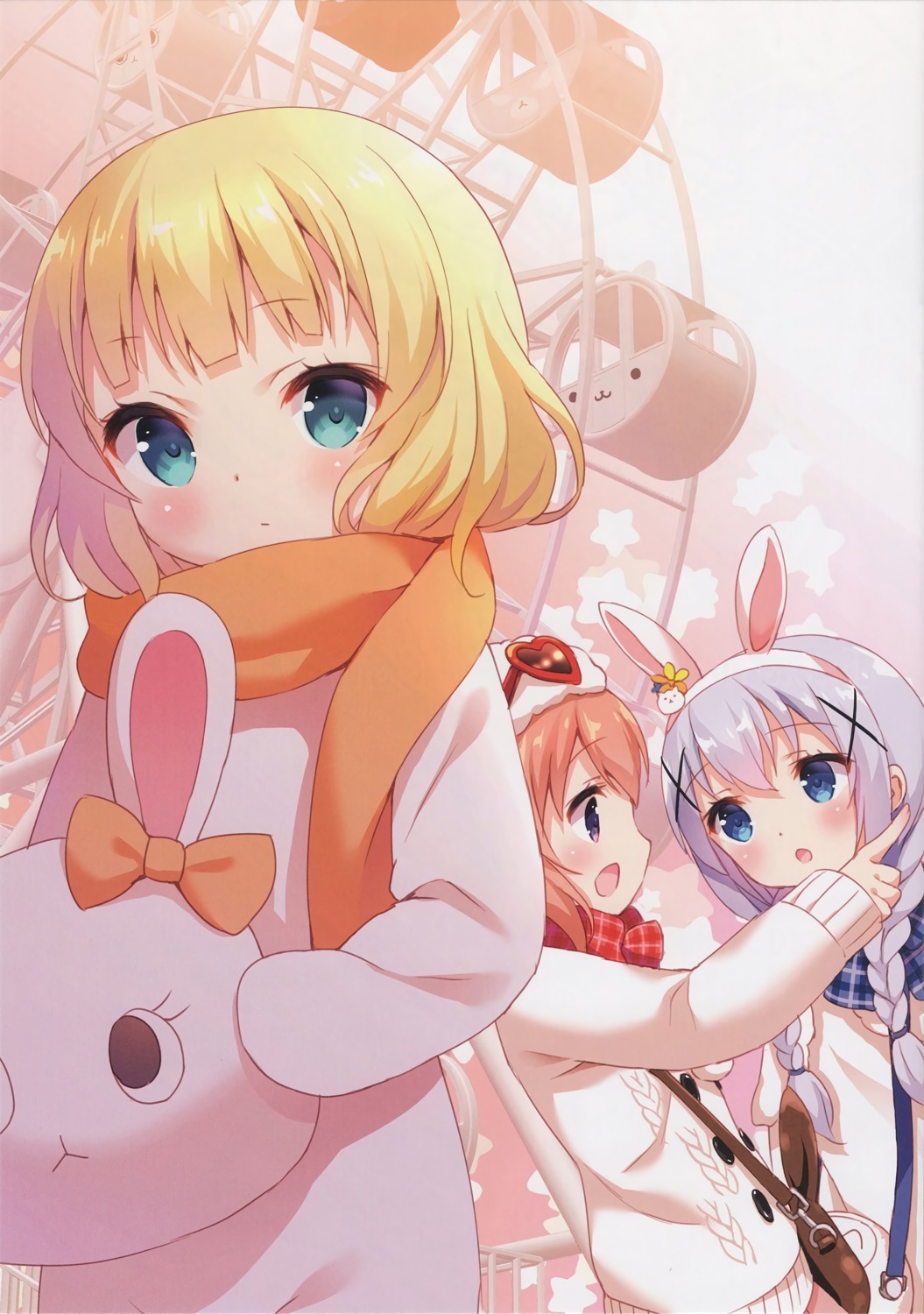 animal_ears, bunny_ears, chitosezaka_suzu, gochuumon_wa_usagi_desu_ka?, hoto_cocoa, kafuu_chino, kirima_sharo, legato