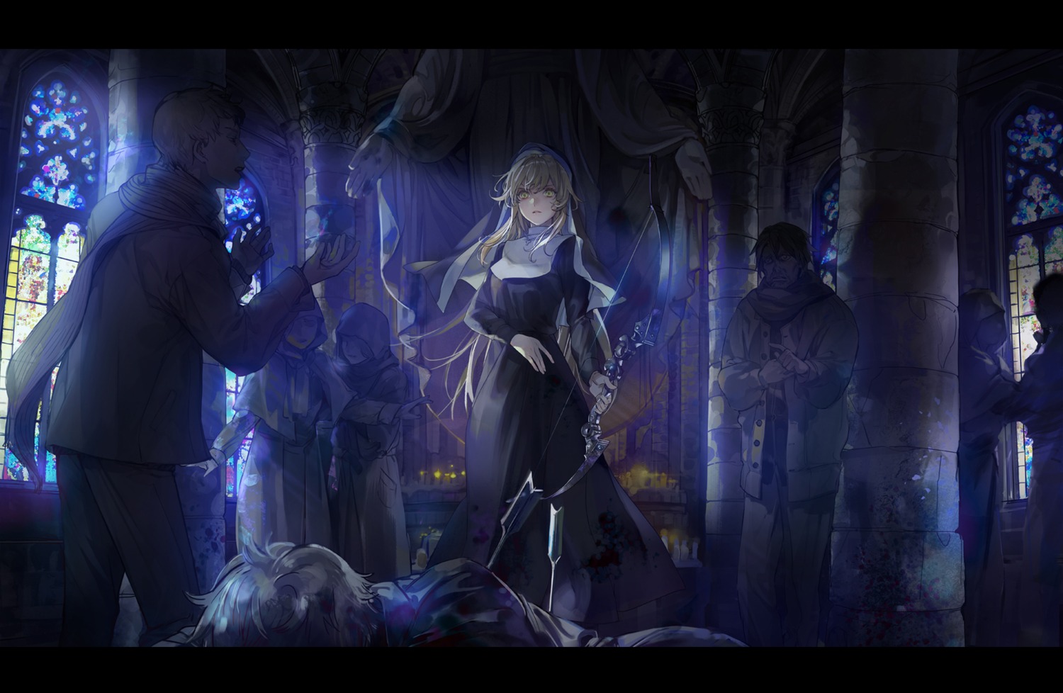 bianca_(punishing:_gray_raven), ibaraki, nun, punishing:_gray_raven, weapon