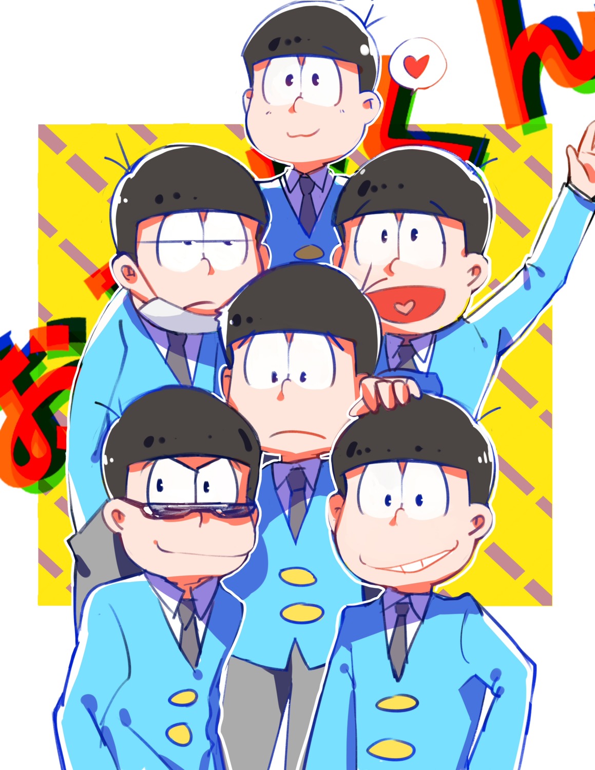 gun_mayoko, male, matsuno_choromatsu, matsuno_ichimatsu, matsuno_juushimatsu, matsuno_karamatsu, matsuno_osomatsu, matsuno_todomatsu