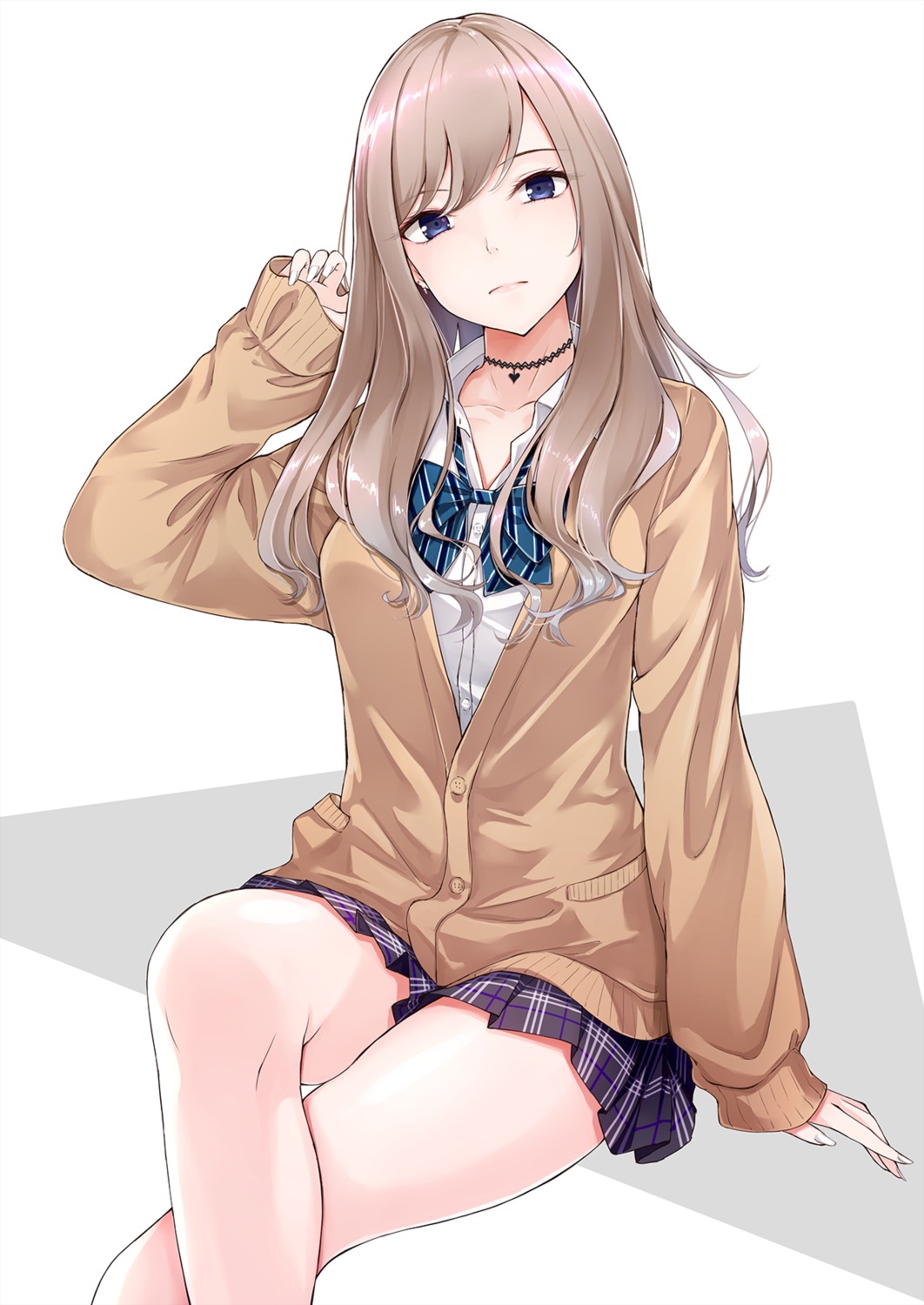 dabadhi, seifuku, skirt_lift, sweater