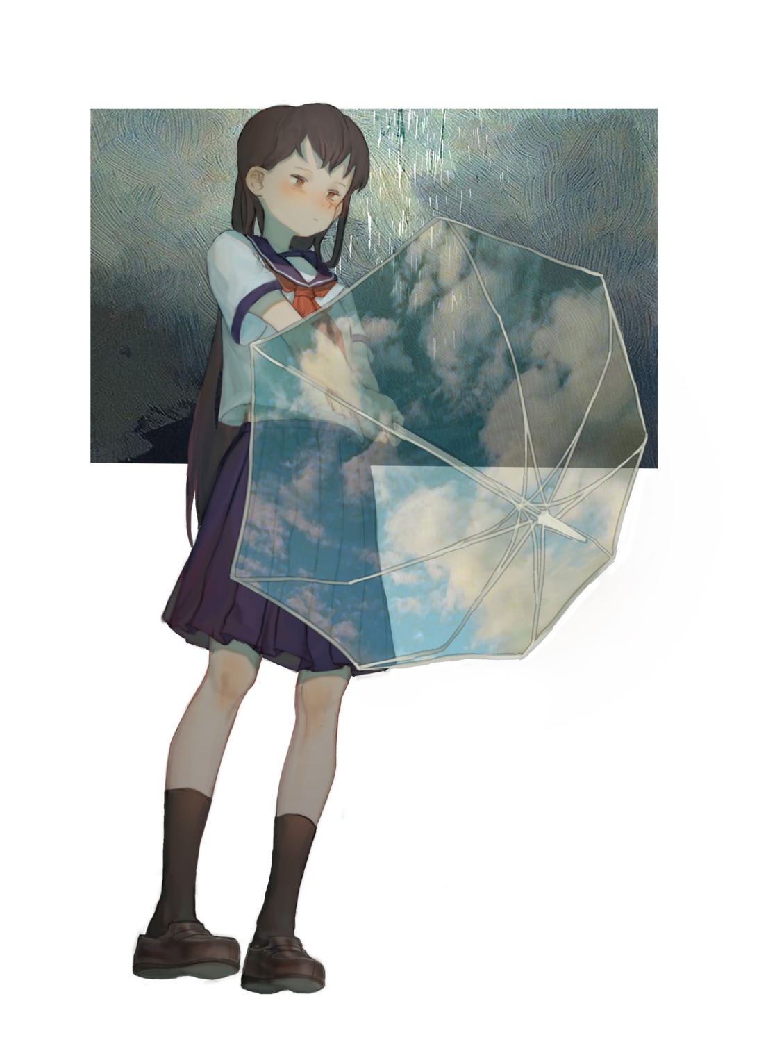 cutye, seifuku, umbrella