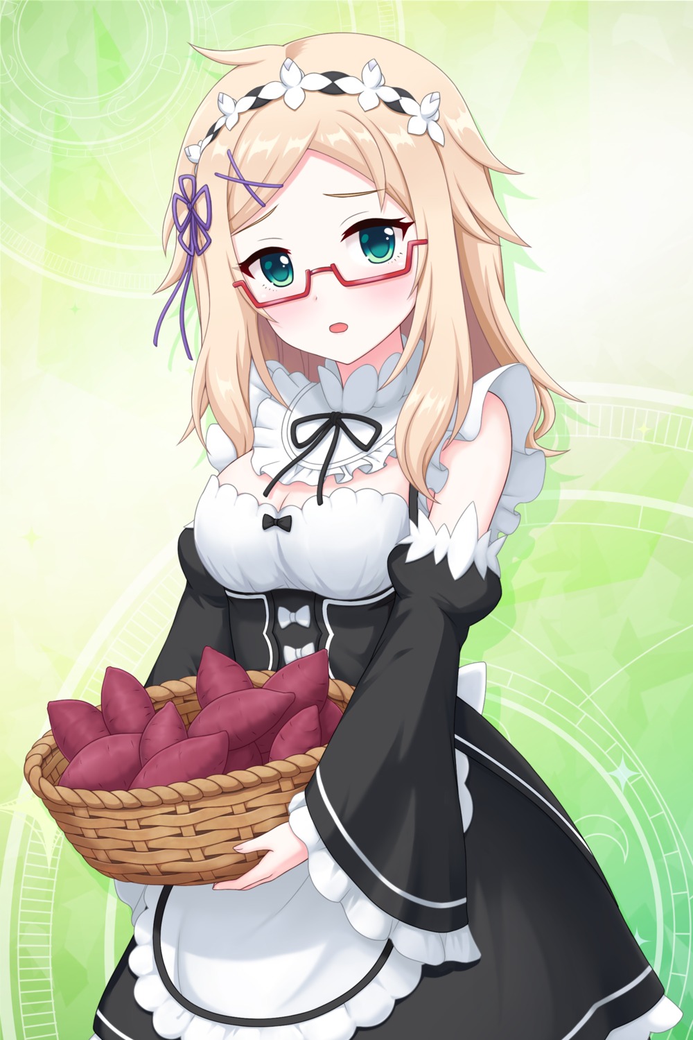 alternative_girls, cleavage, cosplay, maid, megane, nakata_natalie, re:zero_kara_hajimeru_isekai_seikatsu, tagme