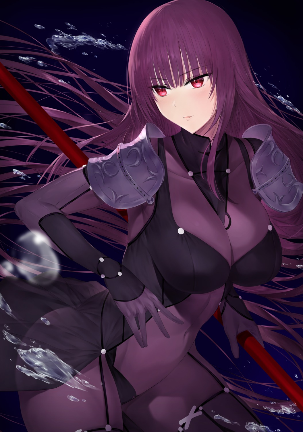 akitaka_akita, armor, bodysuit, fate/grand_order, scathach_(fate), weapon