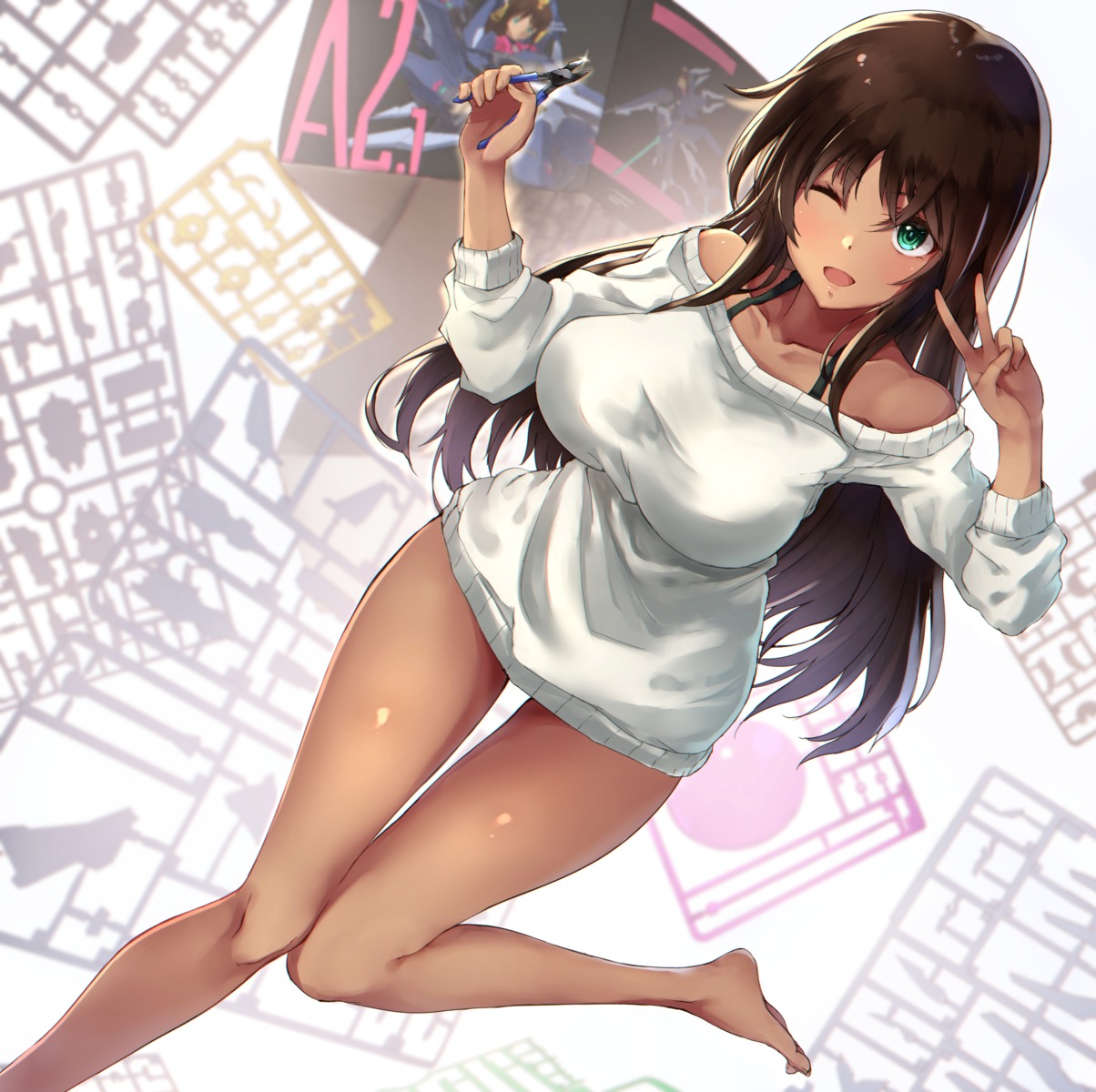 alice_gear_aegis, kaneshiya_shitara, puru_(ex-150), sweater