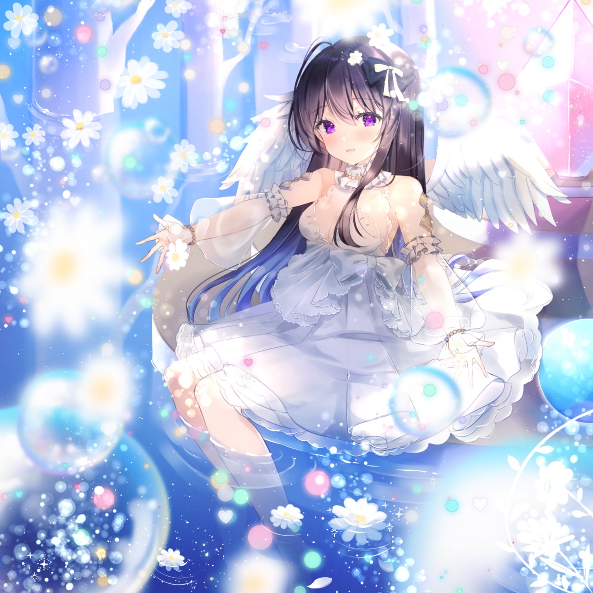 angel, dress, macomick, see_through, wet, wings