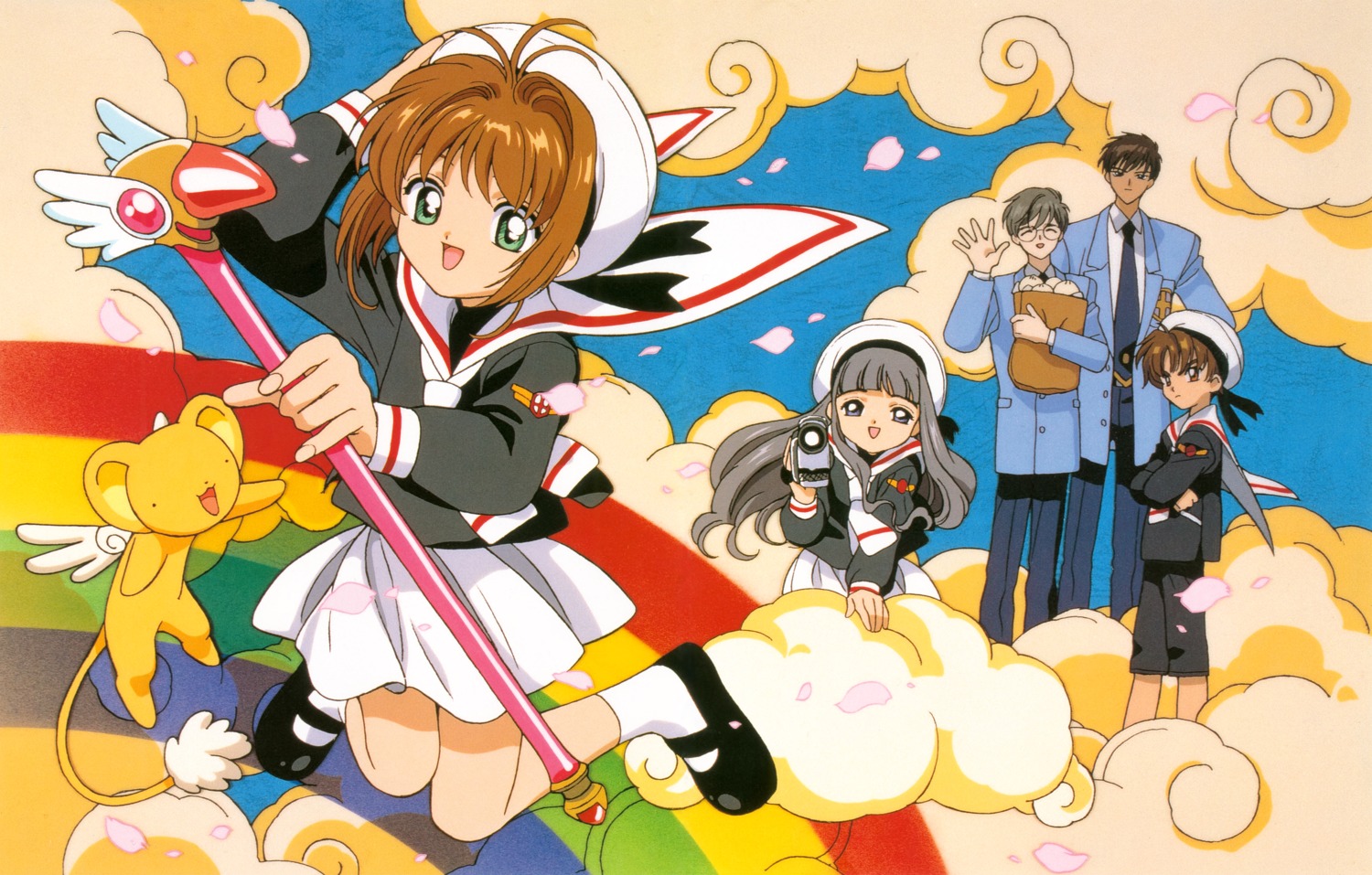card_captor_sakura, daidouji_tomoyo, kinomoto_sakura, kinomoto_touya, madhouse, megane, seifuku, takahashi_kumiko