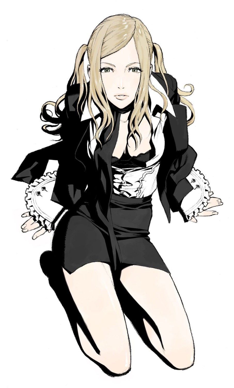 bra, cleavage, kozaki_yuusuke, no_more_heroes, open_shirt, sylvia_christel