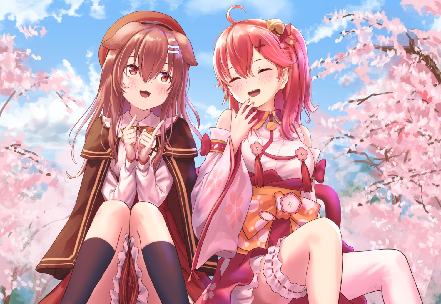 animal_ears, garter, hololive, hololive_gamers, inugami_korone, inumimi, japanese_clothes, roke_(taikodon)