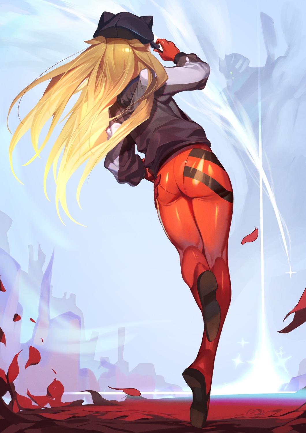 ass, bodysuit, eva_02, neon_genesis_evangelion, sb_lama, souryuu_asuka_langley