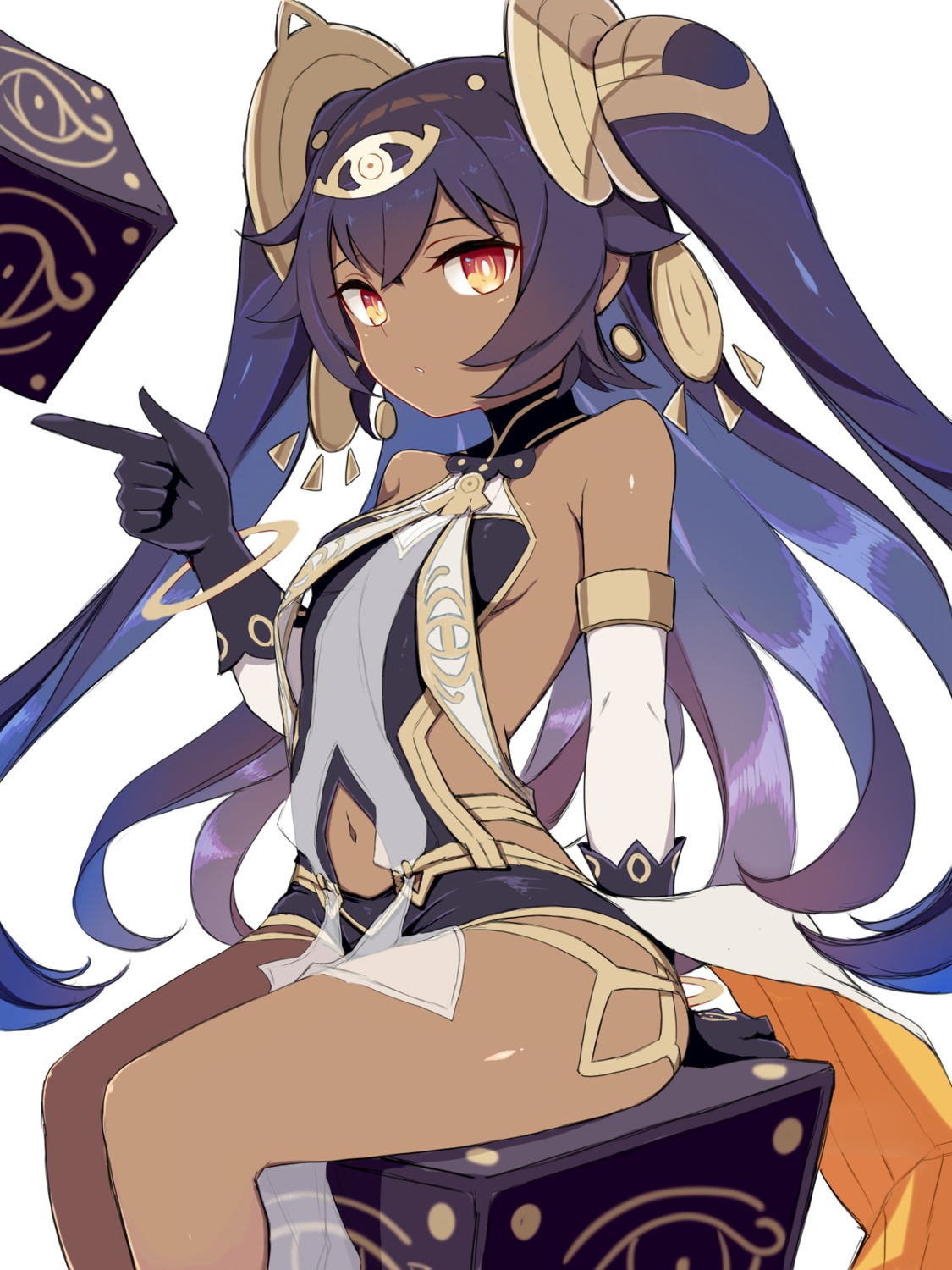 kuyou_(artist), neftim, no_bra, world_flipper