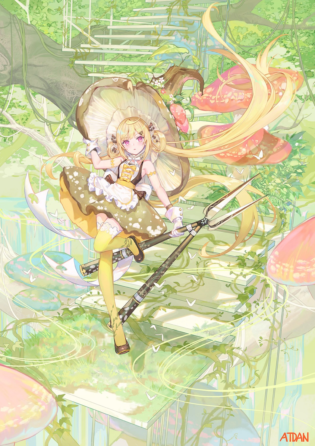 atdan, heels, shian_(synthesizer_v), skirt_lift, synthesizer_v, thighhighs, witch