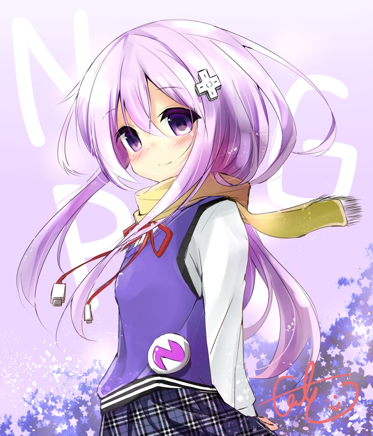 choujigen_game_neptune, fairy_eye, nepgear, seifuku, sweater