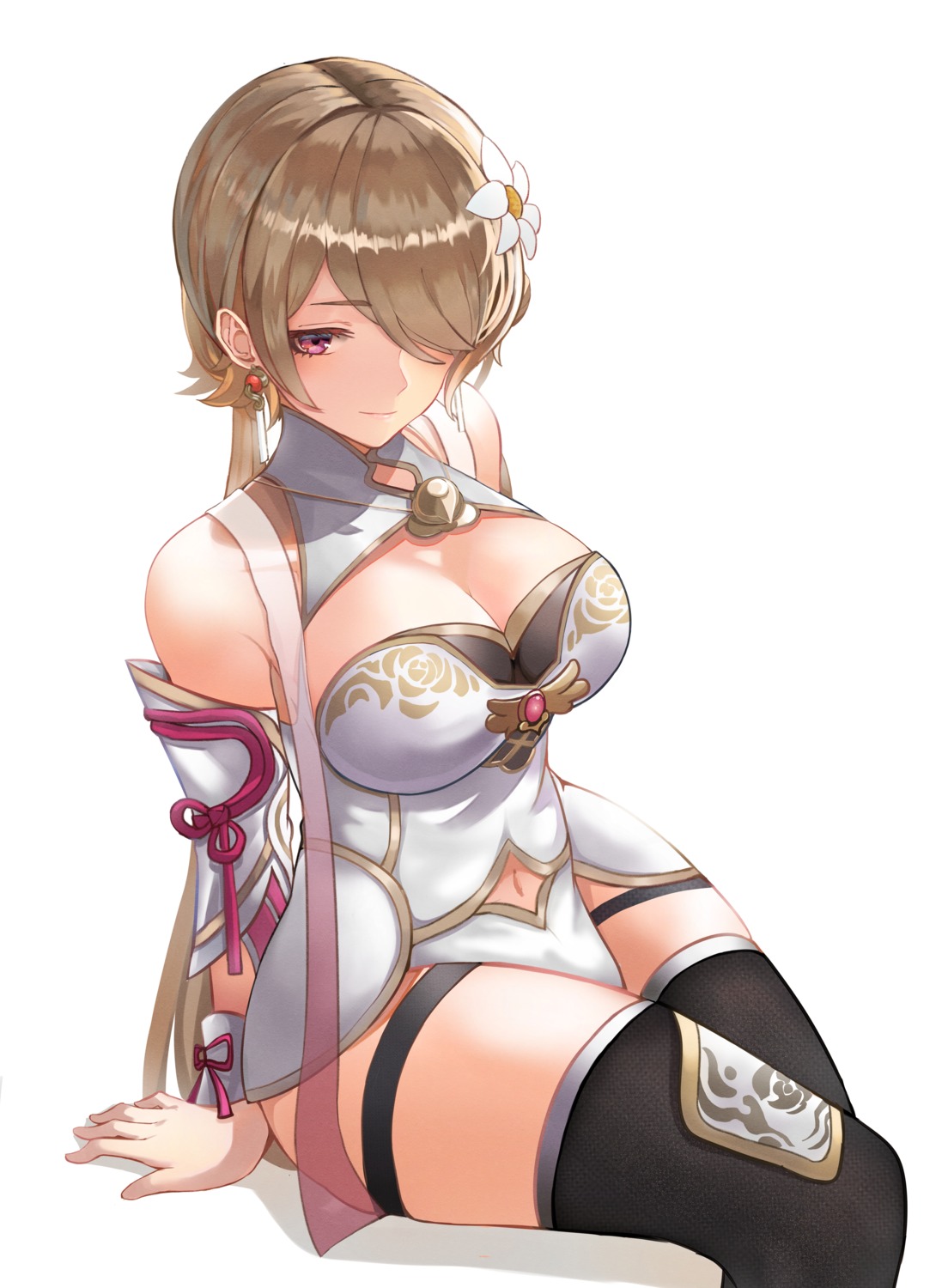 benghuai_xueyuan, chinadress, cleavage, garter, honkai_impact, rita_rossweisse, thighhighs, zhourues