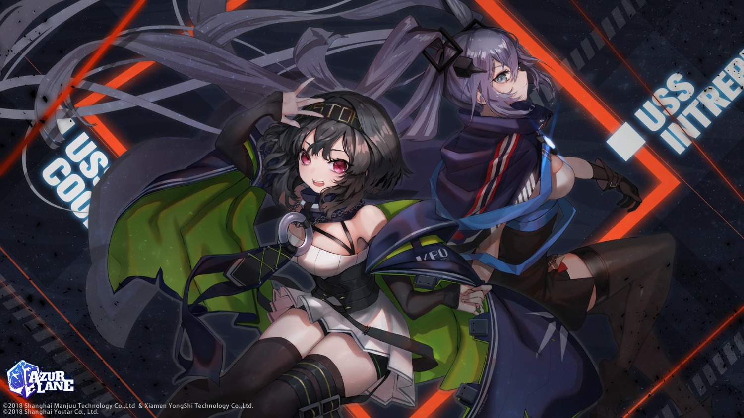 azur_lane, cooper_(azur_lane), garter, intrepid_(azur_lane), mins_(minevi), thighhighs