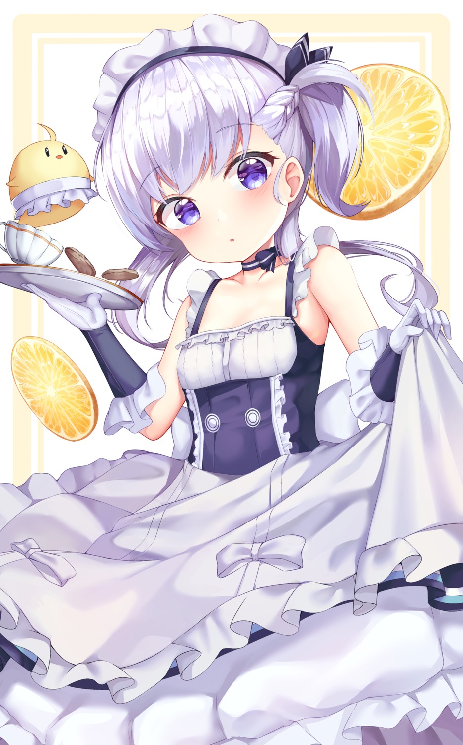 azur_lane, bel-chan_(azur_lane), belfast_(azur_lane), maid, manjuu_(azur_lane), mannack, skirt_lift