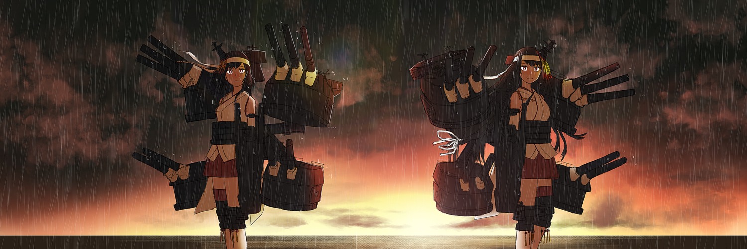 fusou_(kancolle), kantai_collection, wet, yamashiro_(kancolle), yue_(tada_no_saboten)