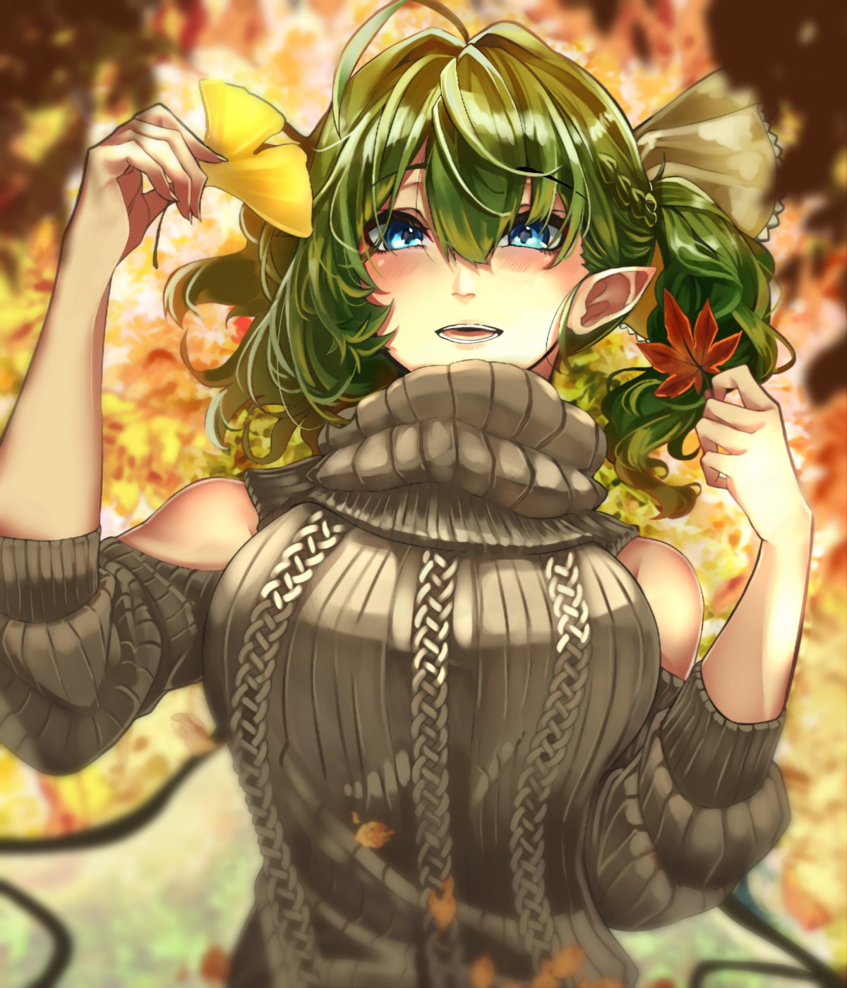 daiyousei, lunateelf, pointy_ears, sweater, touhou, wings