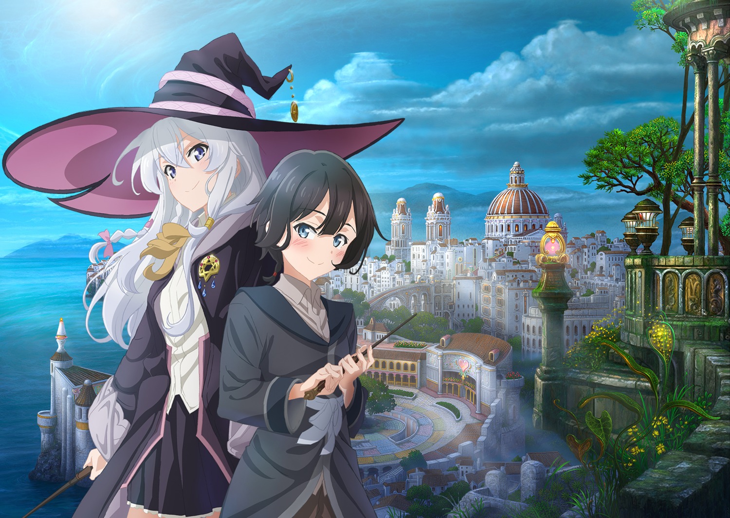elaina_(majotabi), majo_no_tabitabi, saya_(majotabi), tagme, weapon, witch