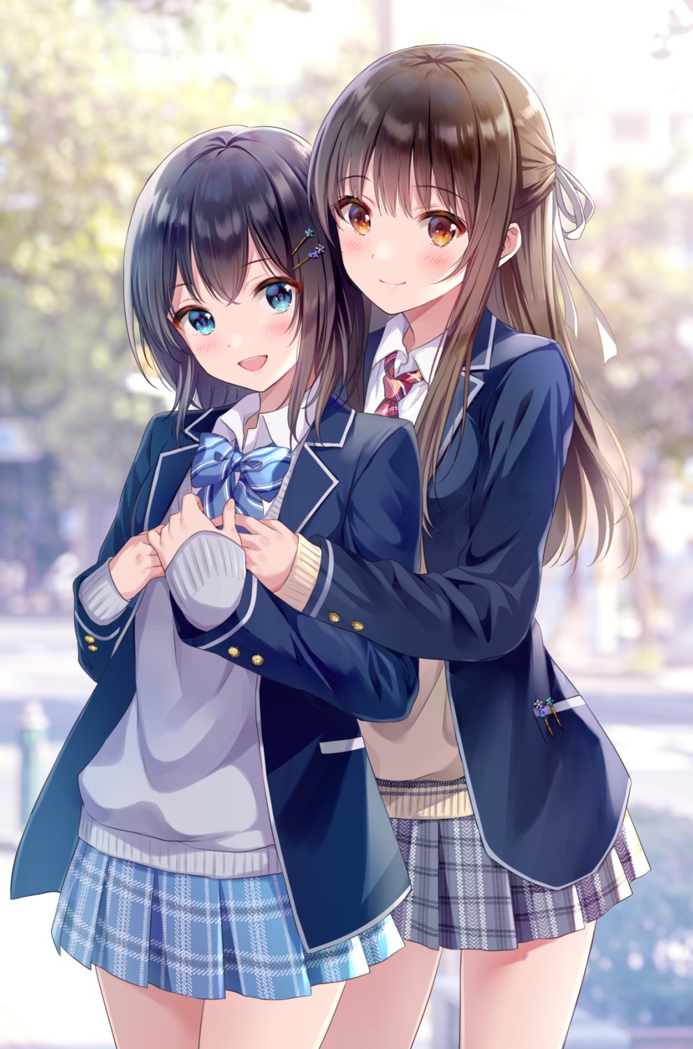 seifuku, sweater, yatomi, yuri