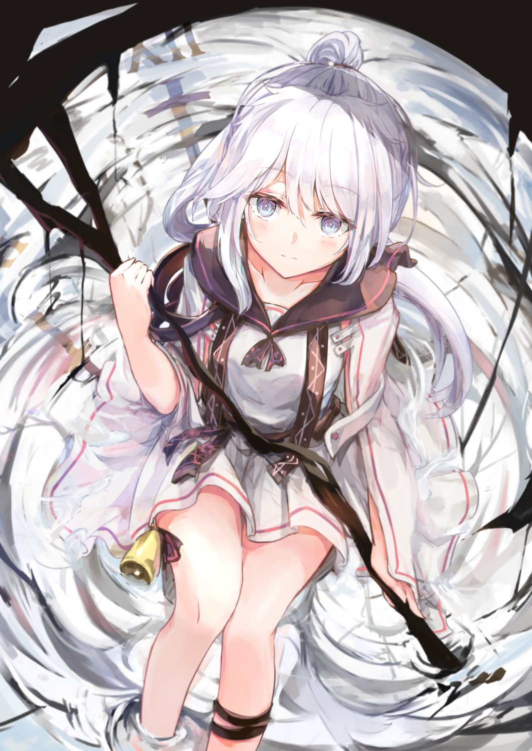 koomoi, seifuku, weapon, wet
