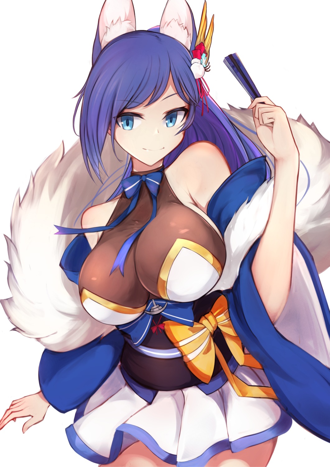 animal_ears, azur_lane, japanese_clothes, jintsuu_(azur_lane), marshall_k, see_through
