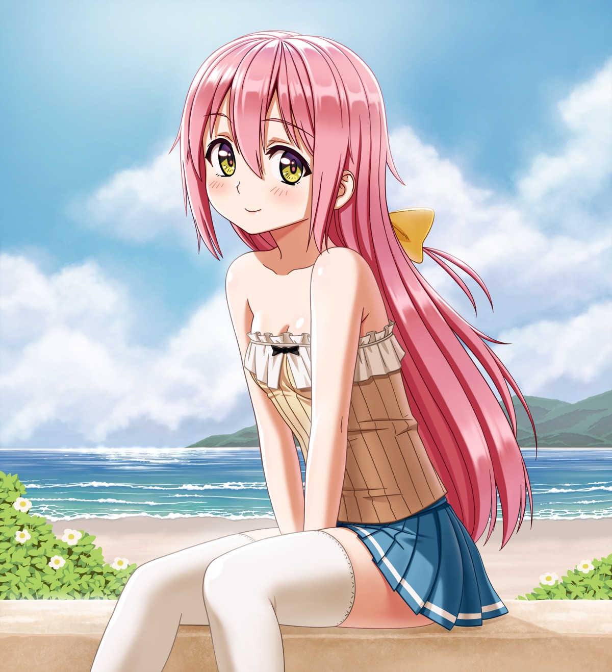 cleavage, danreizer, thighhighs